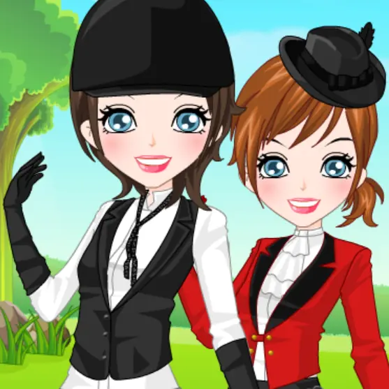 Girl and Horse Dress Up Game logo