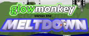 Glowmonkey versus the Meltdown logo
