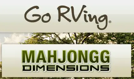 Go RVing Mahjongg Dimensions logo
