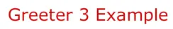 Greeter 3 Example logo
