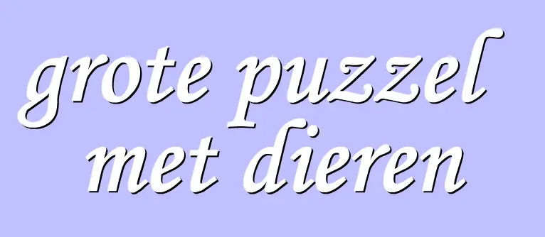 Grote Puzzel met Dieren logo