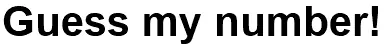 Guess My Number logo