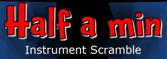 Half a Min Instrument Scramble logo