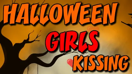 Halloween Girls Kissing logo