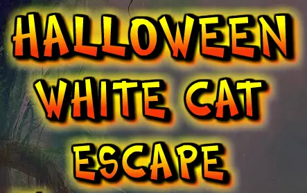 Halloween White Cat Escape logo