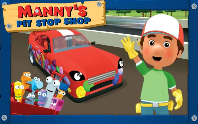 Handy Manny: Manny's Pit Stop Shop logo