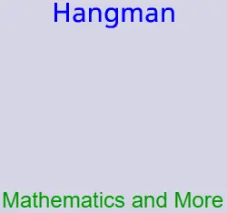 Hangman: Mathematics and More logo