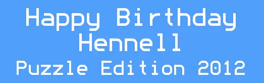 Happy Birthday Hennell: Puzzle Edition 2012 logo
