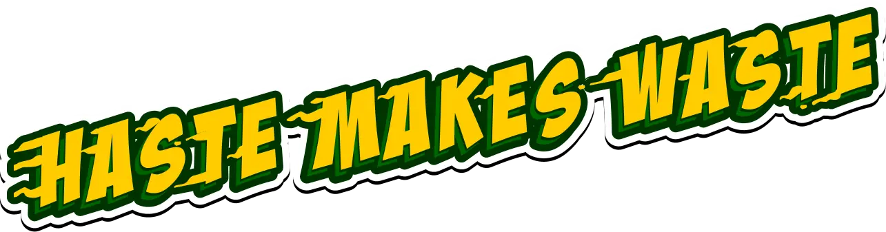 Haste Makes Waste logo