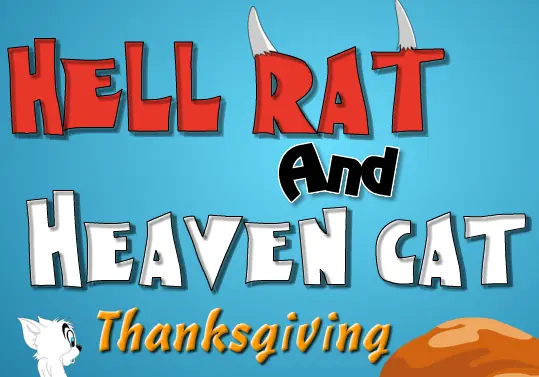 Hell Rat and Heaven Cat: Thanksgiving logo