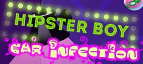 Hipster Boy Ear Infection logo