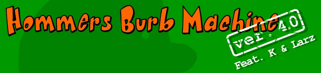 Hommers Burb Machine logo
