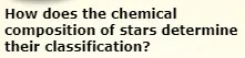 How does the chemical composition of stars determine their classification? logo