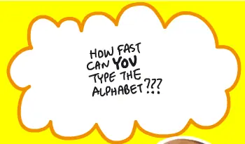 How fast can you type the alphabet??? logo