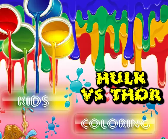 Hulk vs Thor Kids Coloring logo