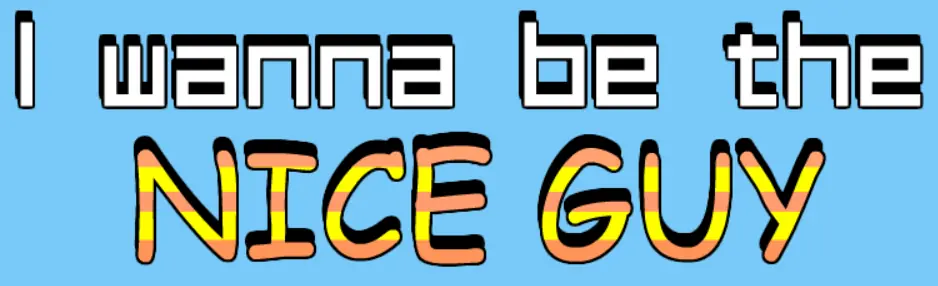 I wanna be the NICE GUY logo