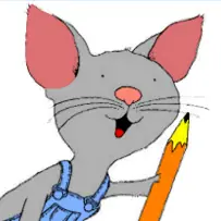 If You Take a Mouse to School Coloring Game logo