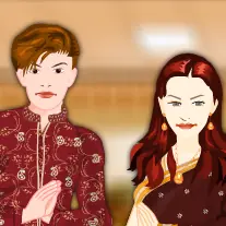 Indian Wedding Couple logo
