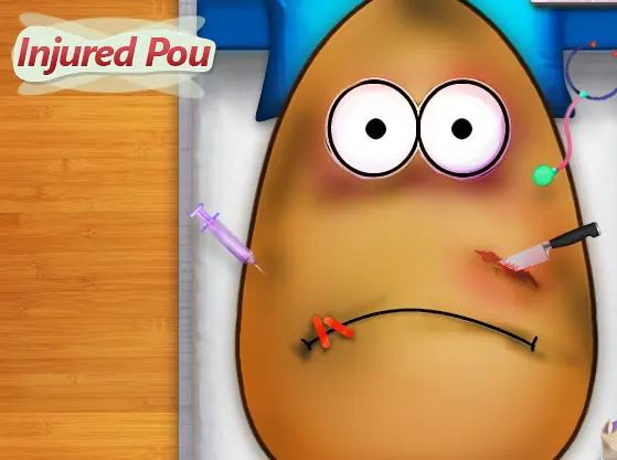 Injured Pou logo
