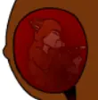 Interactive pregnant wolf logo