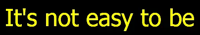 It's not easy to be logo