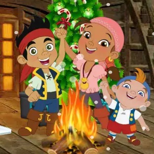 Jake and the Never Land Pirates Xmas logo