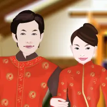 Japan Wedding Couple logo