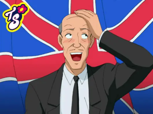 Jerry under the Union Jack logo