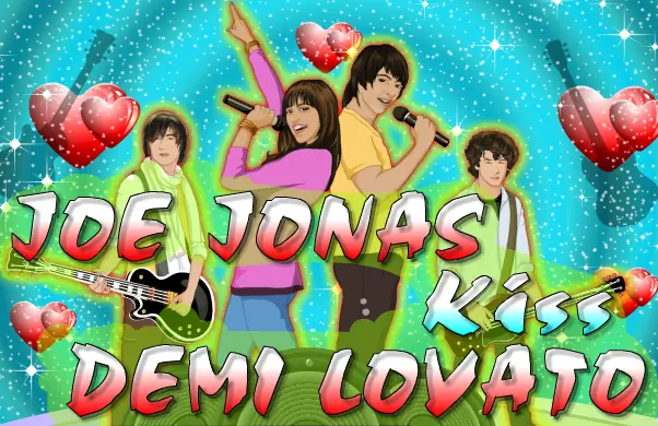 Joe Jonas Demi Lovato Kiss logo