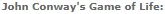 John Conway's Game of Life logo