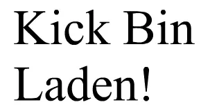 Kick Bin Laden logo