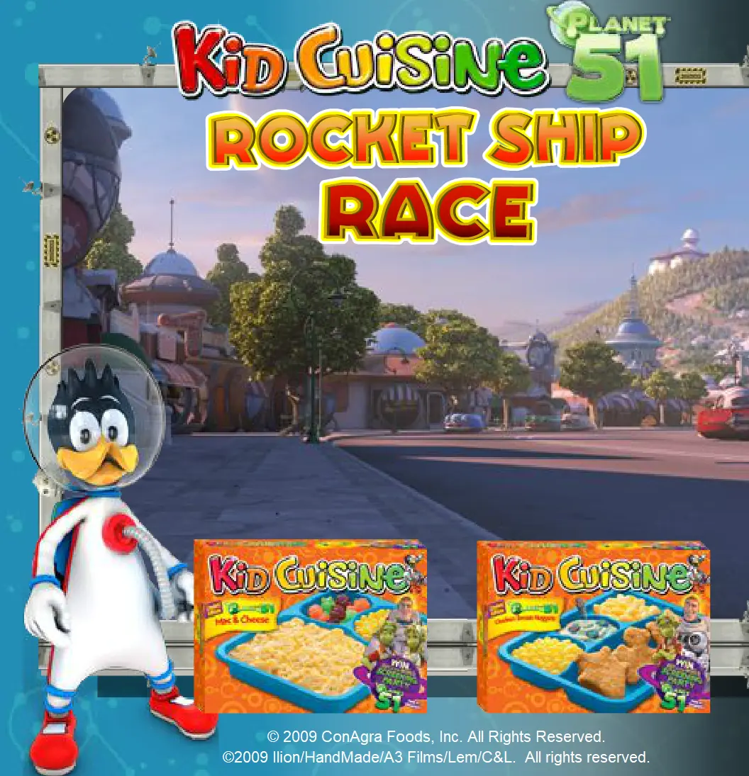 Kid Cuisine Planet 51 Rocket Ship Race logo