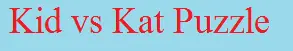 Kid vs Kat Puzzle logo