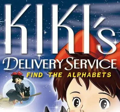 Kikis Delivery Service - Find the Alphabets logo