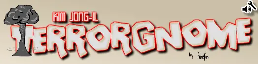 Kim Jong-Il Terror Gnome logo