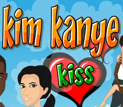 Kim Kanye Kissing logo