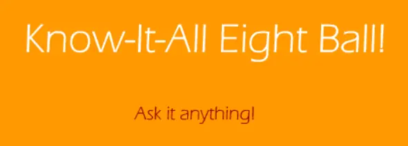 Know-It-All Eight Ball logo