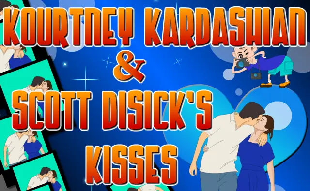 Kourtney Kardashian and Scott Disick Kisses logo