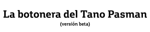 La Botonera del Tano Pasman (beta) logo