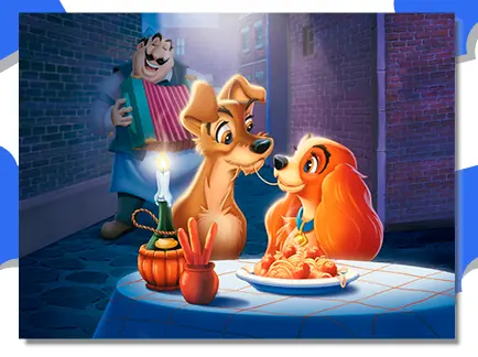 Lady And The Tramp Puzzle logo