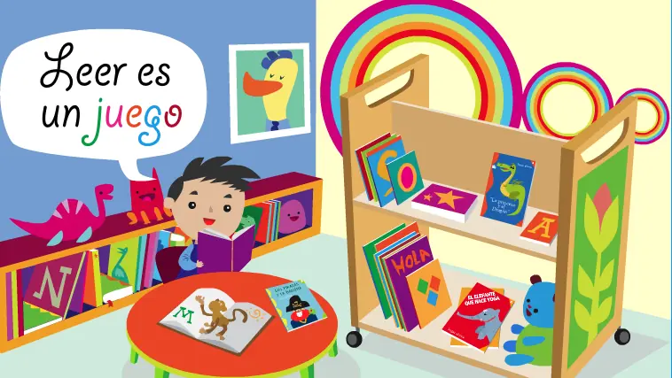 Leer es un juego logo