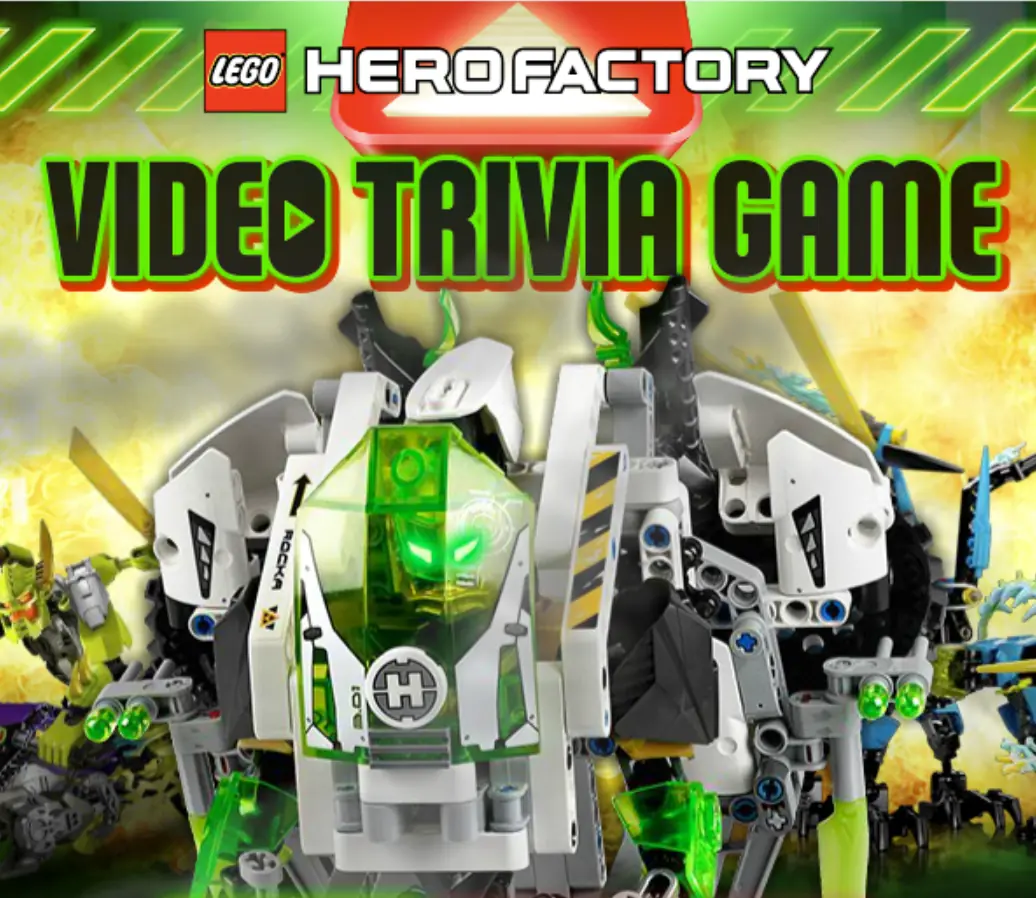 Lego Hero Factory Video Trivia Game logo