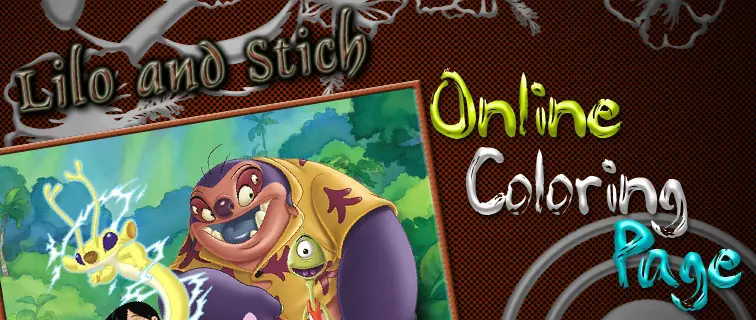 Lilo and Stich Online Coloring Page logo