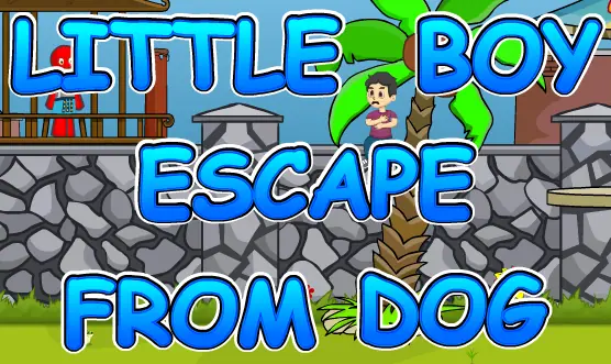 Little Boy Escape from Dog logo