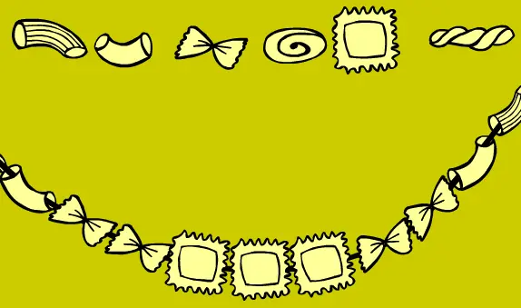 Make a Pasta Necklace... logo