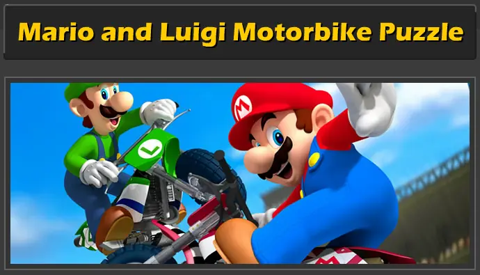 Mario and Luigi Motorbike Puzzle logo