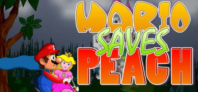 Mario Saves Peach logo