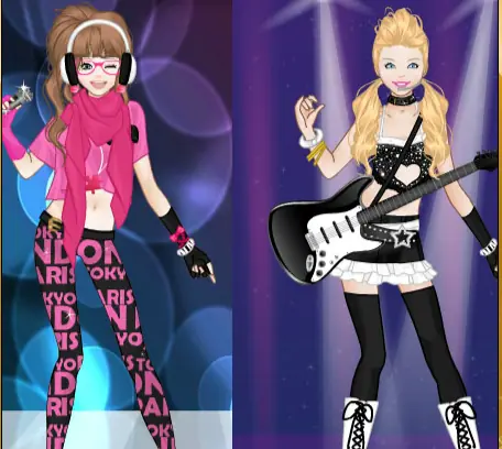 Mega Girl Singer Dress Up Game logo
