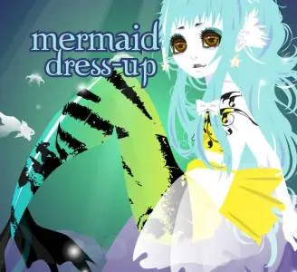mermaid dress-up logo
