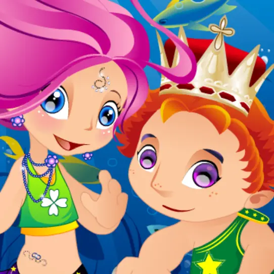 Mermaid Prince and Princess logo